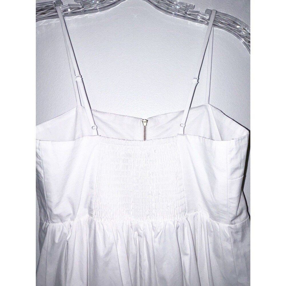 Alemais Selene White Organic Cotton Midi Dress Size 6 - Picture 10 of 12